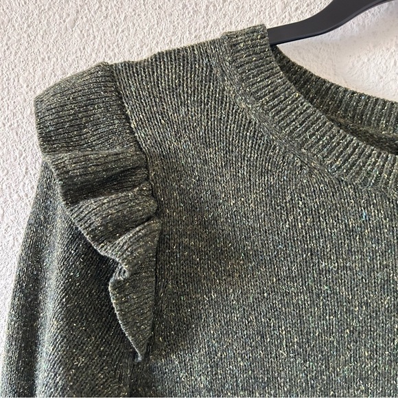 Club Monaco Women’s Wool Silk Blend Knit Dress Sz Small Green Holiday Fall Party - Picture 4 of 11